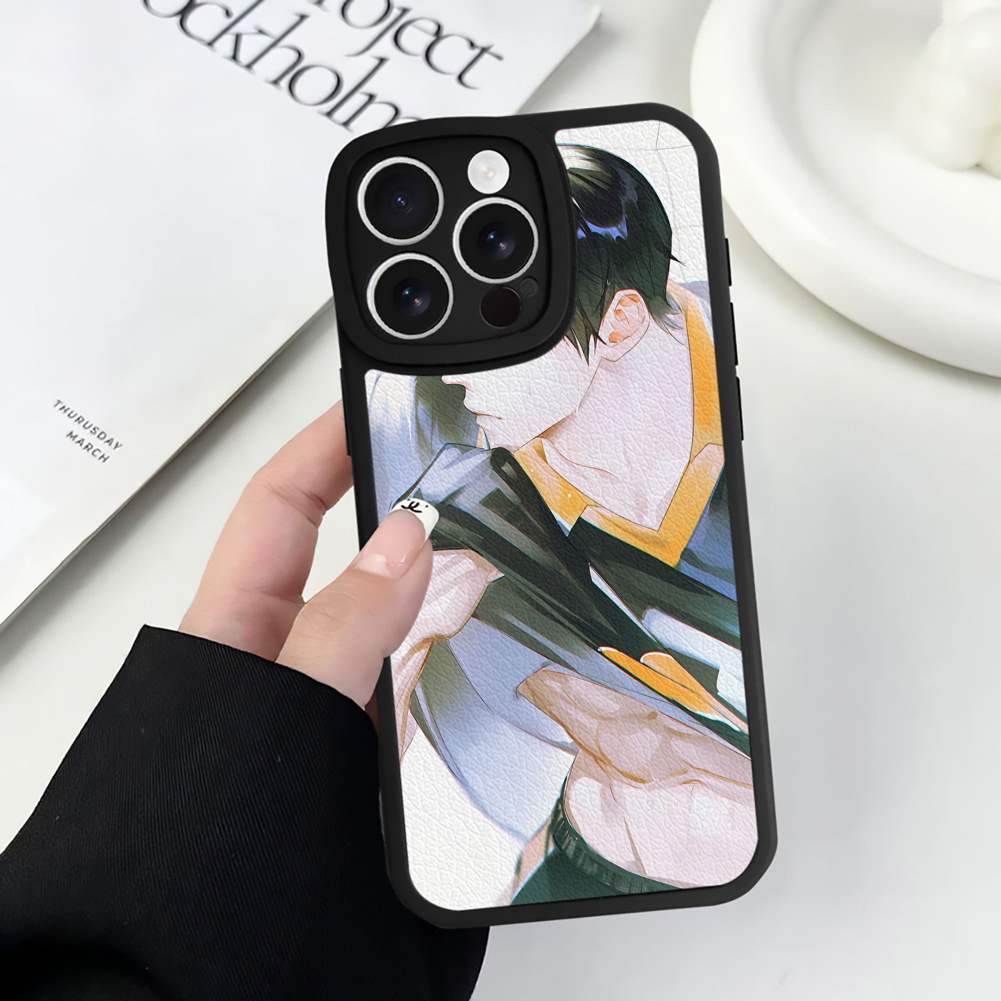 （画像用） ハイキュー!! Haikyu!! 【iPhone 16シリーズ対応】シリコンスマホケース（レザー調） 材質：シリコン
